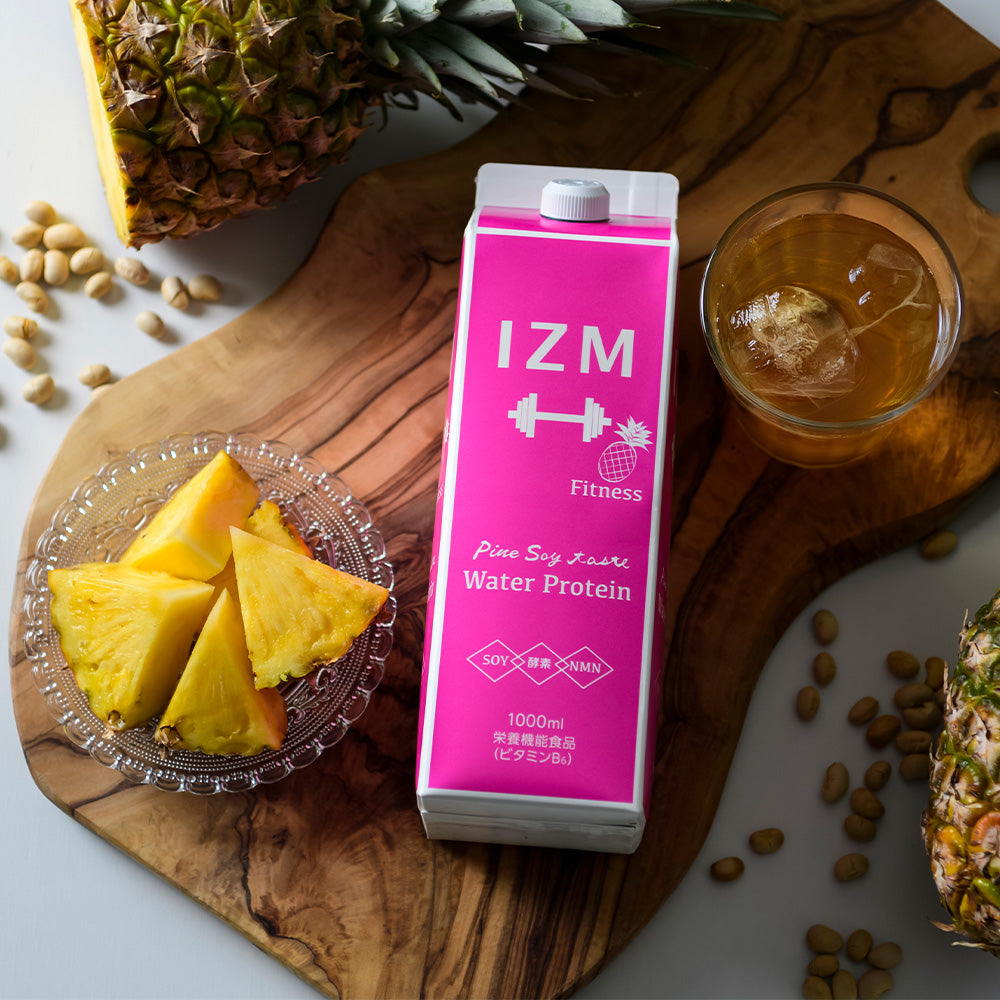 IZM 酵素ドリンク ソイプロテインパイン味 4本セット IZM 酵素ドリンク WATER PROTEIN ソイプロテイン パインテイスト
