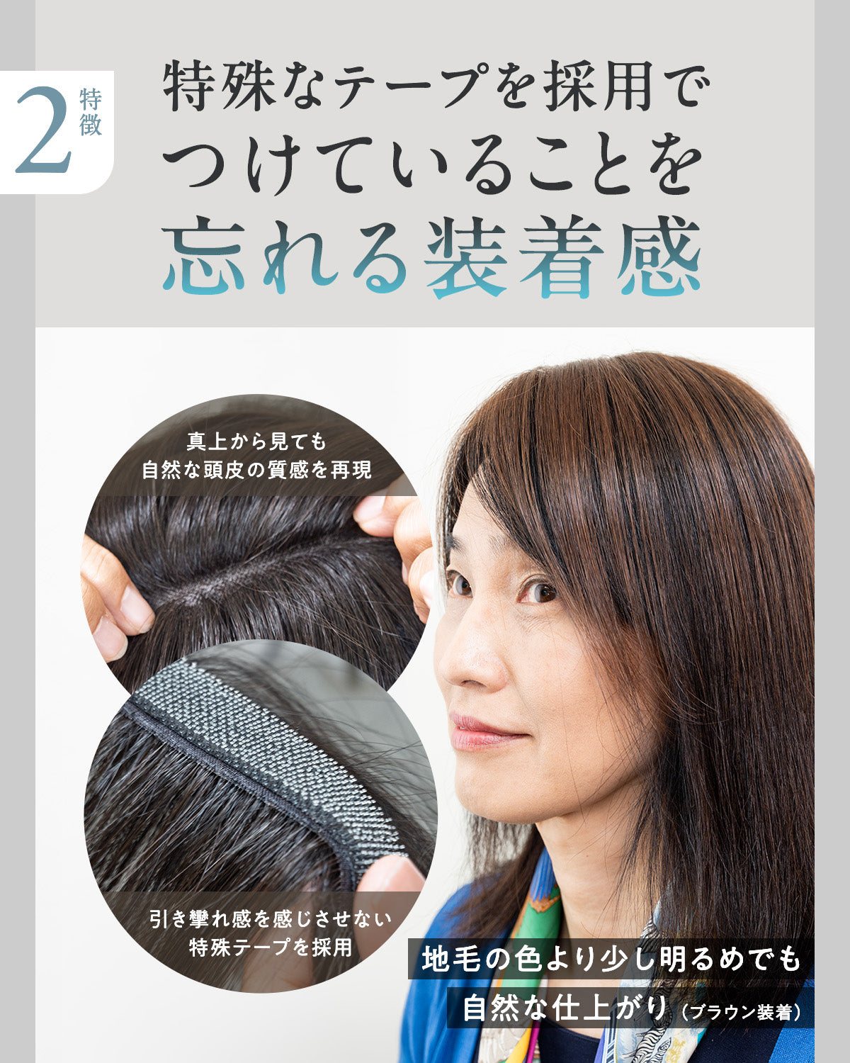 ピタッチ シートエクステ【分け目専用部分ウィッグ】