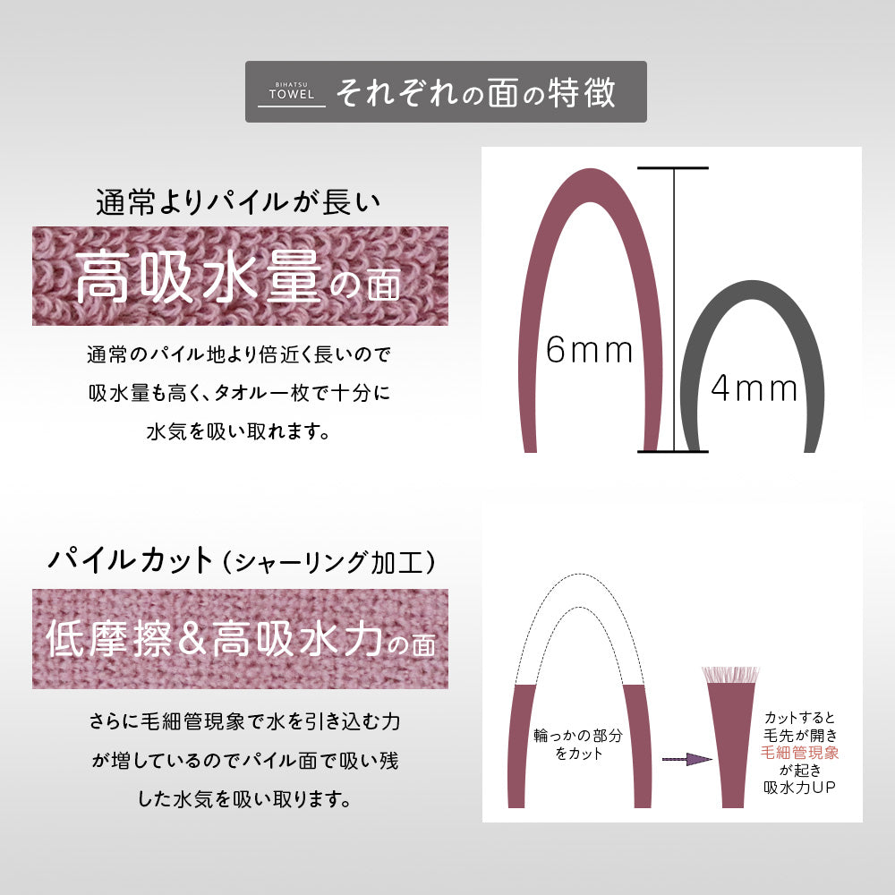 BIHATSU TOWEL 美髪 タオル 1枚